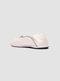 FONTAYNE 006 - White Leather Ballerina Shoes - thumb image 4,side view