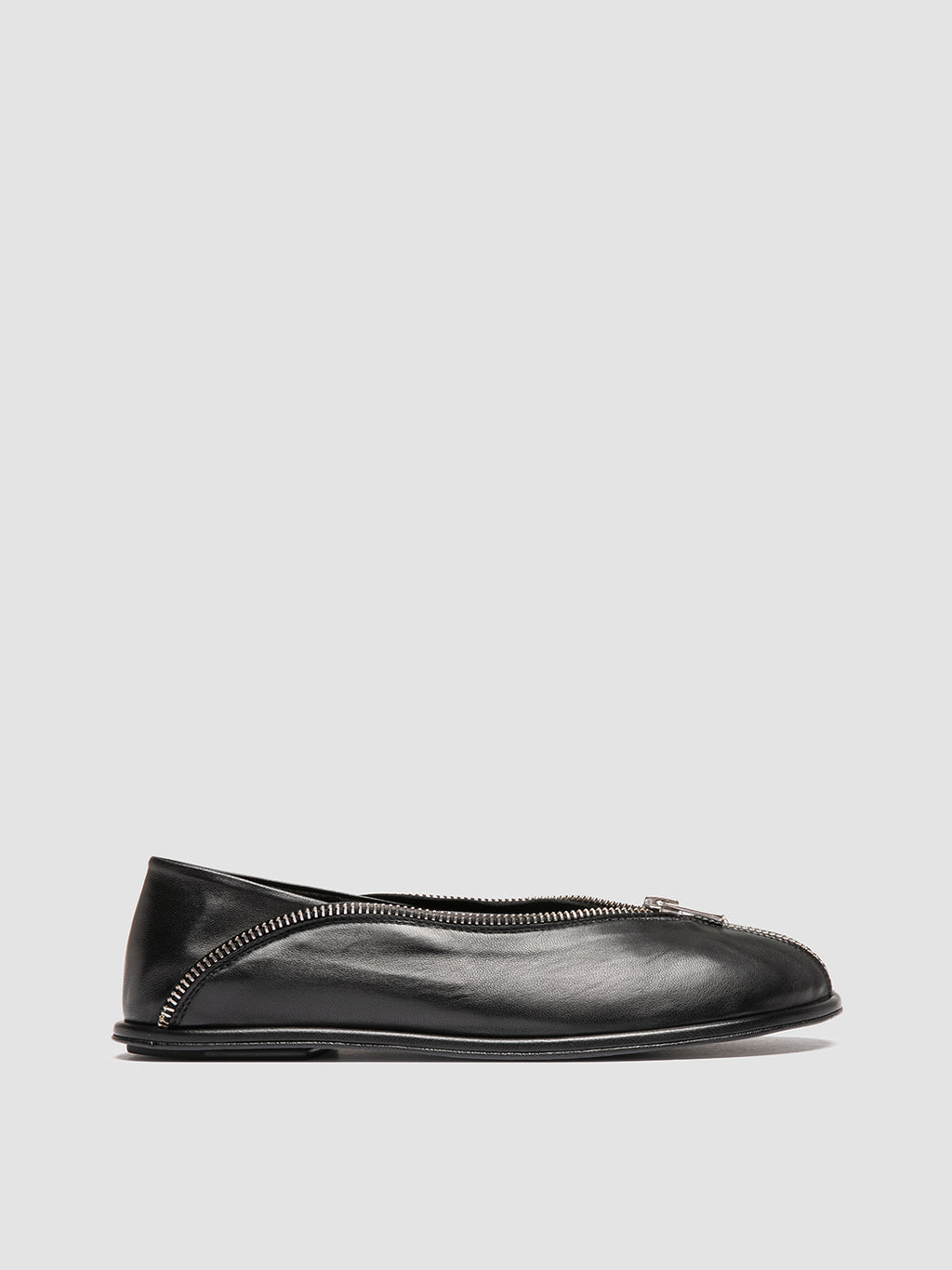 FONTAYNE 001 - schwarze Ballerinas aus Leder - image 1,side view