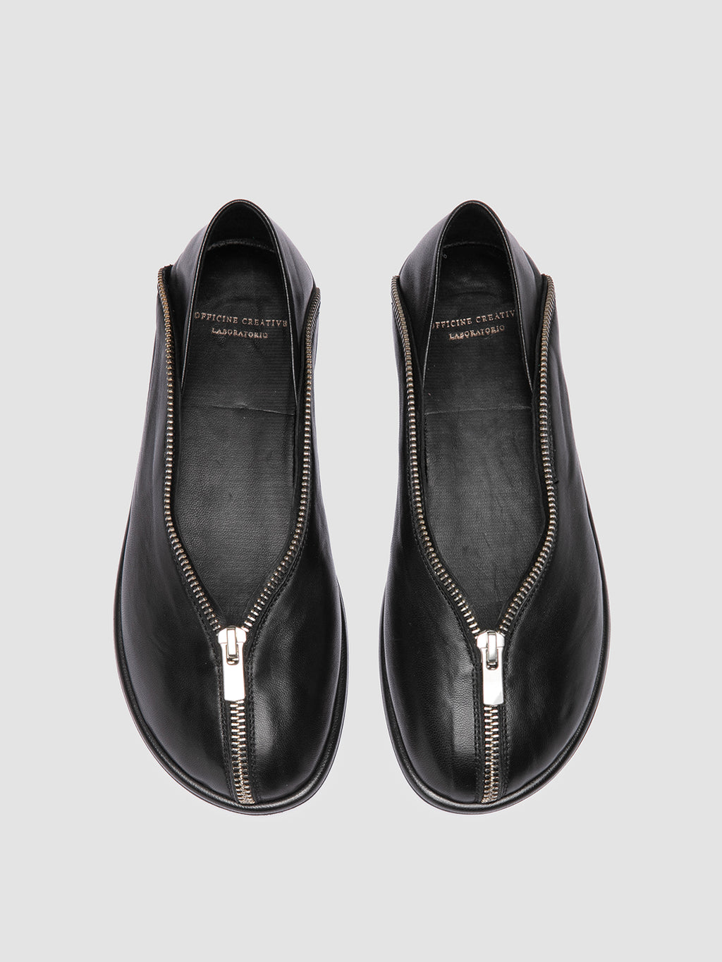 FONTAYNE 001 - schwarze Ballerinas aus Leder - image 2,side view