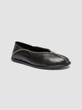 FONTAYNE 001 - schwarze Ballerinas aus Leder - thumb image 3,side view