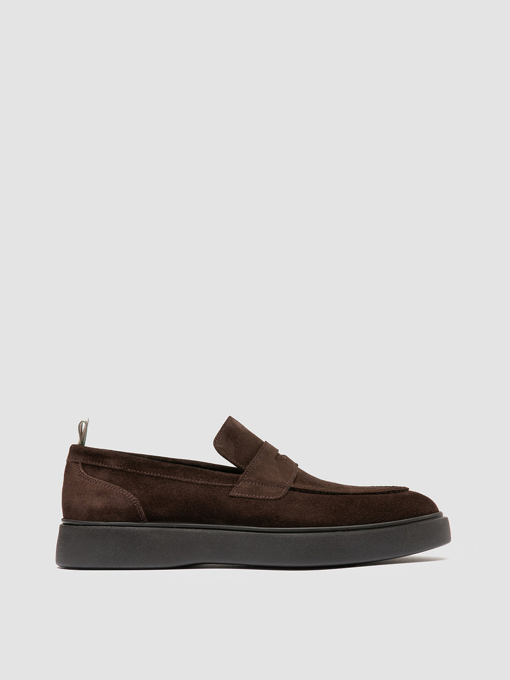 FRAME 001 - Braune Penny-Loafers aus Wildleder - image 1,side view