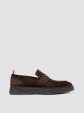 FRAME 001 - Braune Penny-Loafers aus Wildleder - thumb image 1,side view