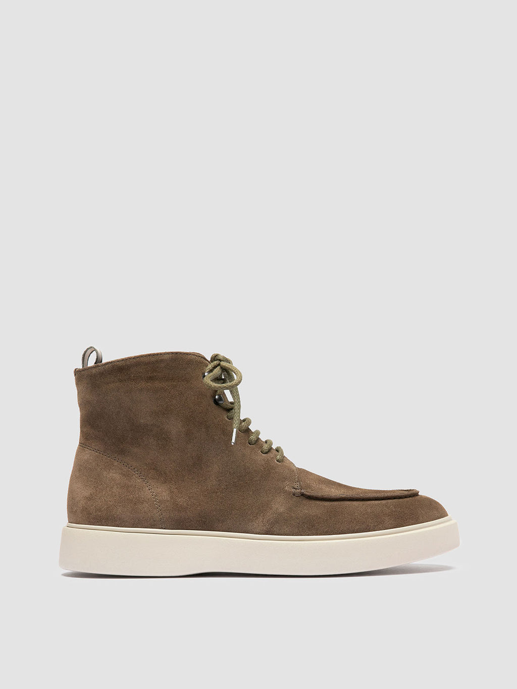 FRAME 004 - Grüne Schnürstiefel aus Wildleder - image 1,side view