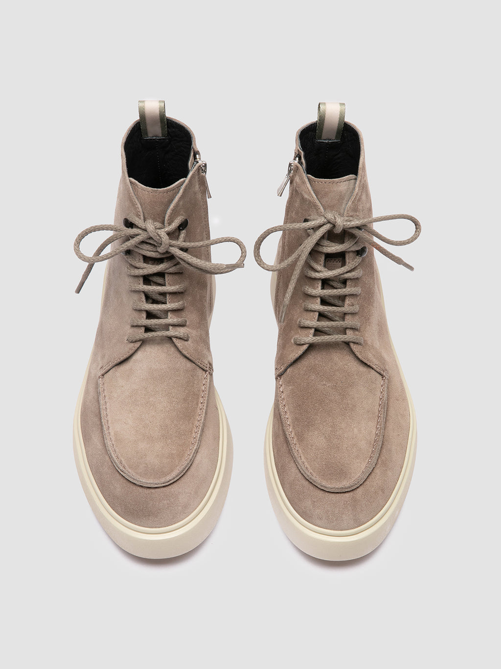 FRAME 004 - Grey Suede Lace-up Boots - image 2,side view