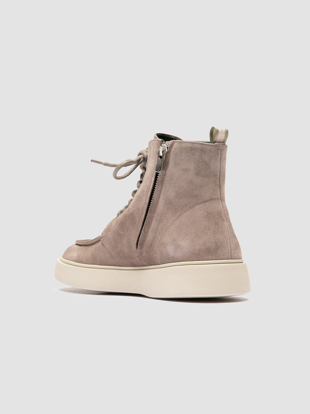 FRAME 004 - Grey Suede Lace-up Boots - image 4,side view