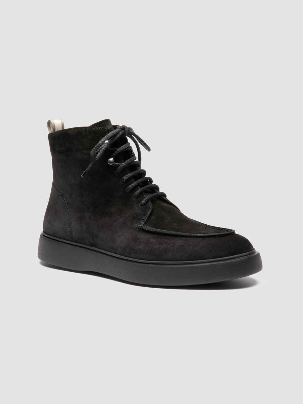 FRAME 004 - Schwarze Schnürstiefel aus Wildleder - image 3,side view
