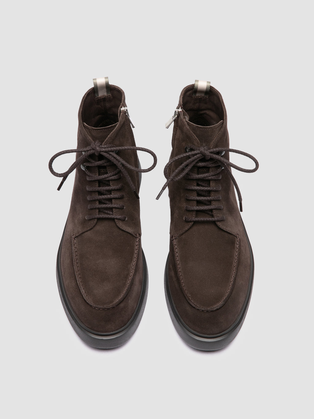 FRAME 004 - Brown Suede Lace-up Boots - image 2,side view