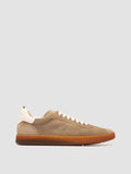 GINNASIO 001 - Beige Sneakers aus Leder und Wildleder - thumb image 1,side view