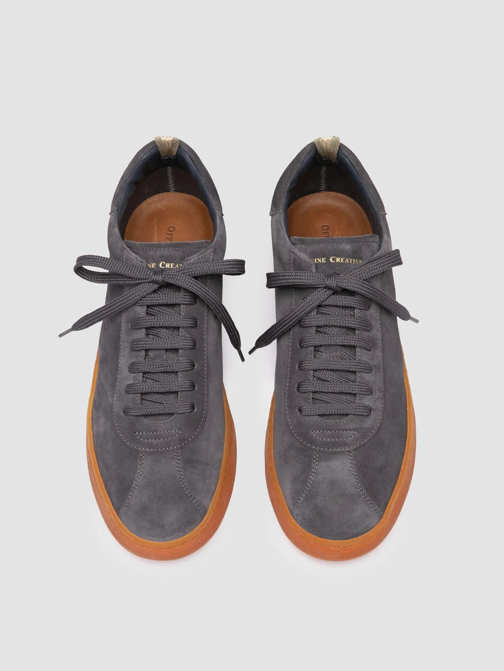 GINNASIO 001 - blaue Low-Top-Sneaker aus Wildleder - image 2,side view