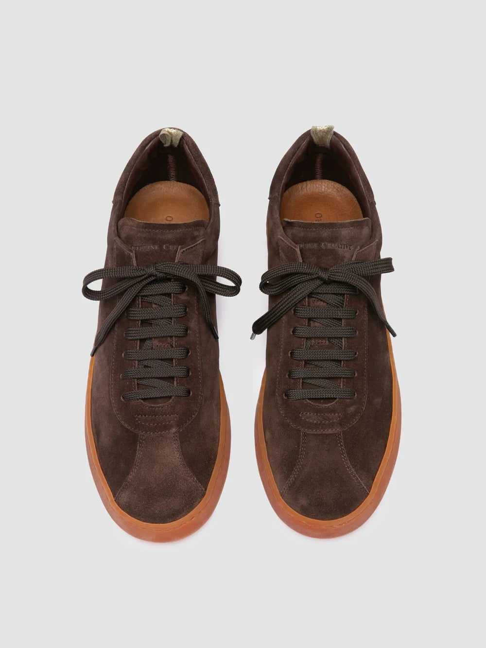 GINNASIO 001 - braune Low-Top-Sneakers aus Wildleder - image 2,side view