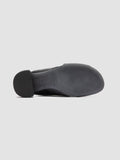 HADRY 007 - Black Leather Slide Sandals - thumb image 5,side view