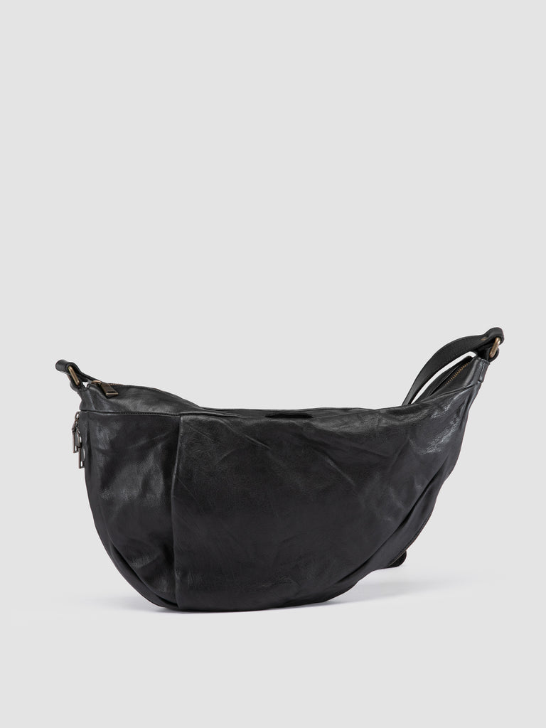 HELMET 50 - Schwarzer Gürtel aus Leder