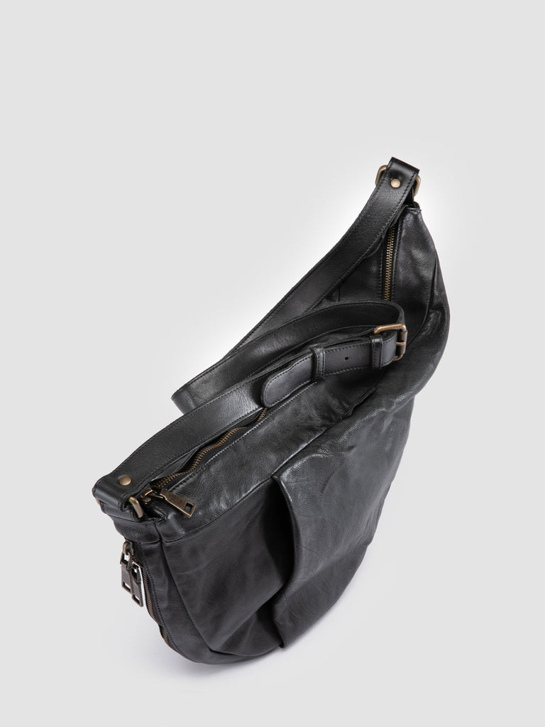 HELMET 50 - Schwarzer Gürtel aus Leder
