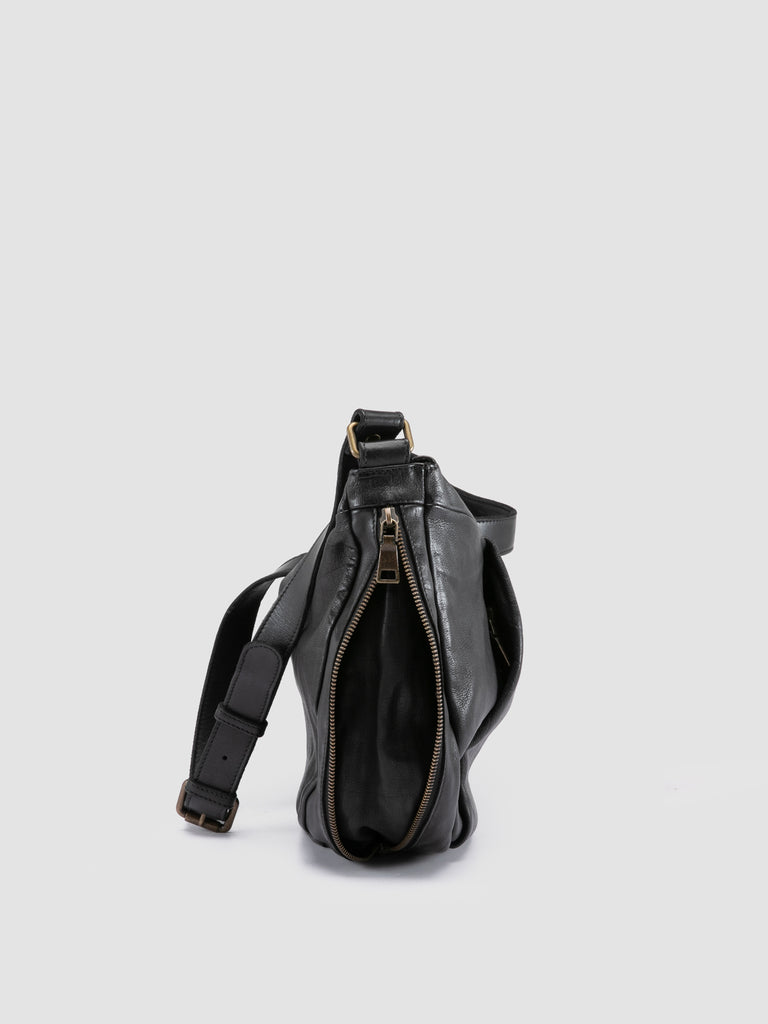 HELMET 50 - Schwarzer Gürtel aus Leder