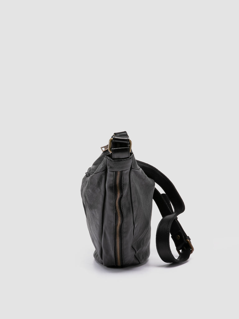HELMET 50 - Schwarzer Gürtel aus Leder