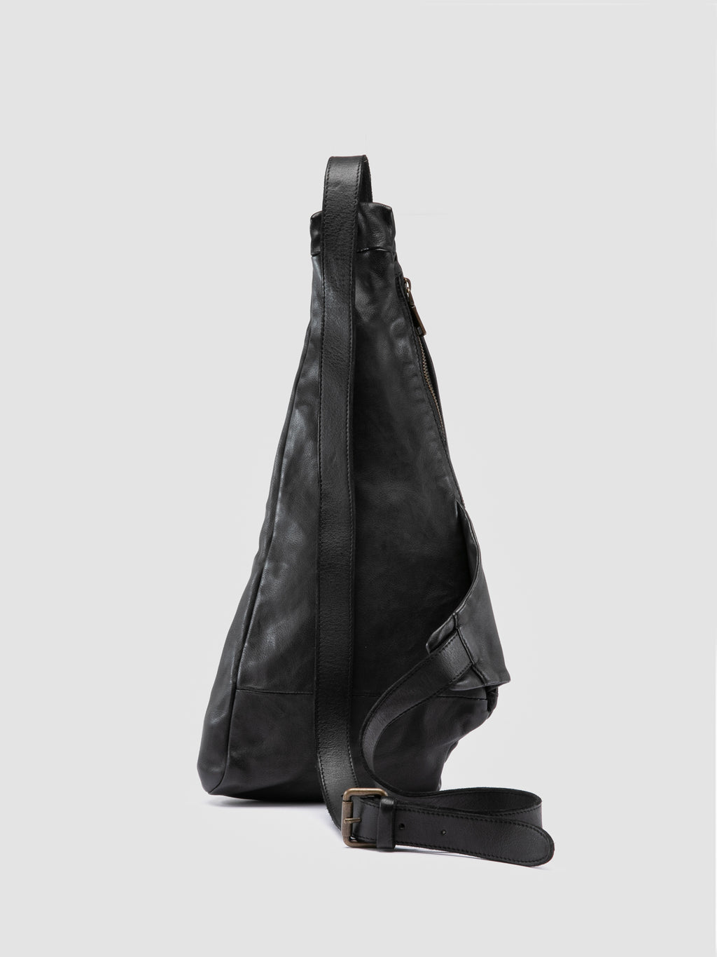 HELMET 30 - Black Leather Waistpack - image 4,side view
