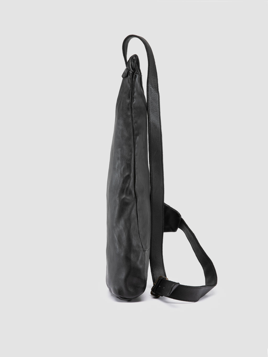 HELMET 30 - Black Leather Waistpack - image 5,side view