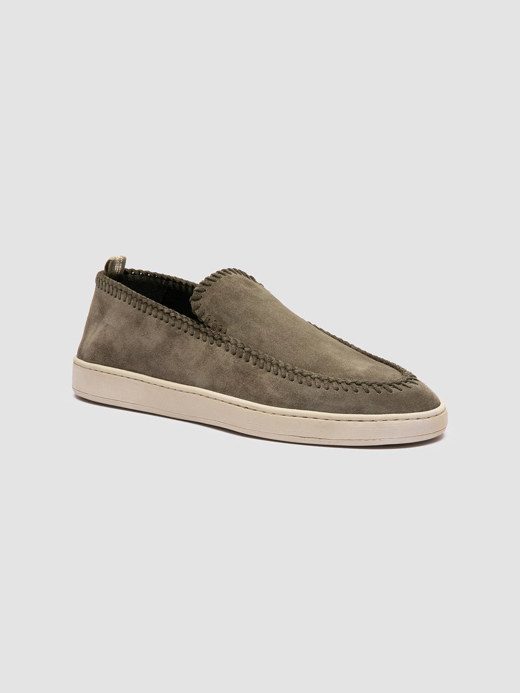 HERBIE 011 - grüne Slipper aus Wildleder - image 3,side view