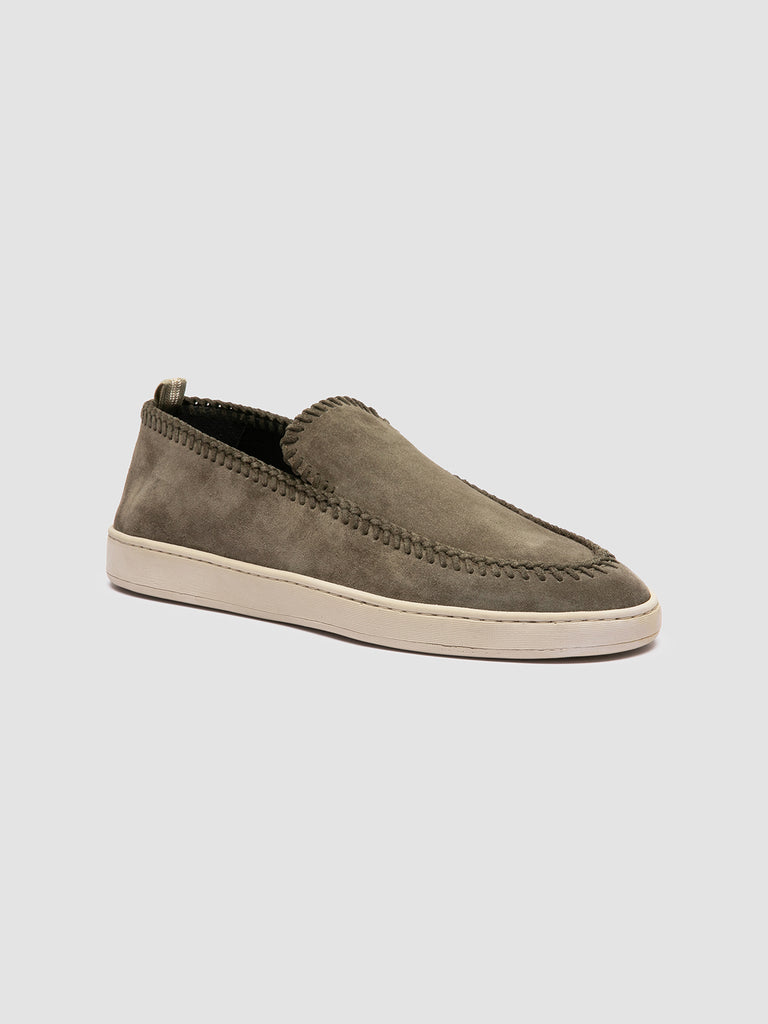 HERBIE 011 - Green Suede Penny Loafers