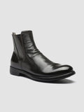 HIVE 036 - Grey Leather Ankle Boots - thumb image 3,side view
