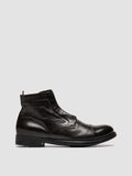 HIVE 005 - Brown Leather Zipped Boots - thumb image 1,side view
