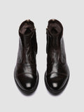 HIVE 005 - Brown Leather Zipped Boots - thumb image 2,side view