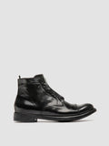 HIVE 005 - Black Leather Zipped Boots - thumb image 1,side view