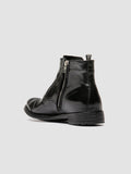 HIVE 005 - Black Leather Zipped Boots - thumb image 4,side view