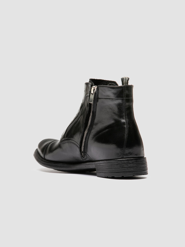 HIVE 005 - Black Leather Zipped Boots Officine Creative - 4