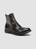 HIVE 036 - Brown Leather Ankle Boots - thumb image 3,side view