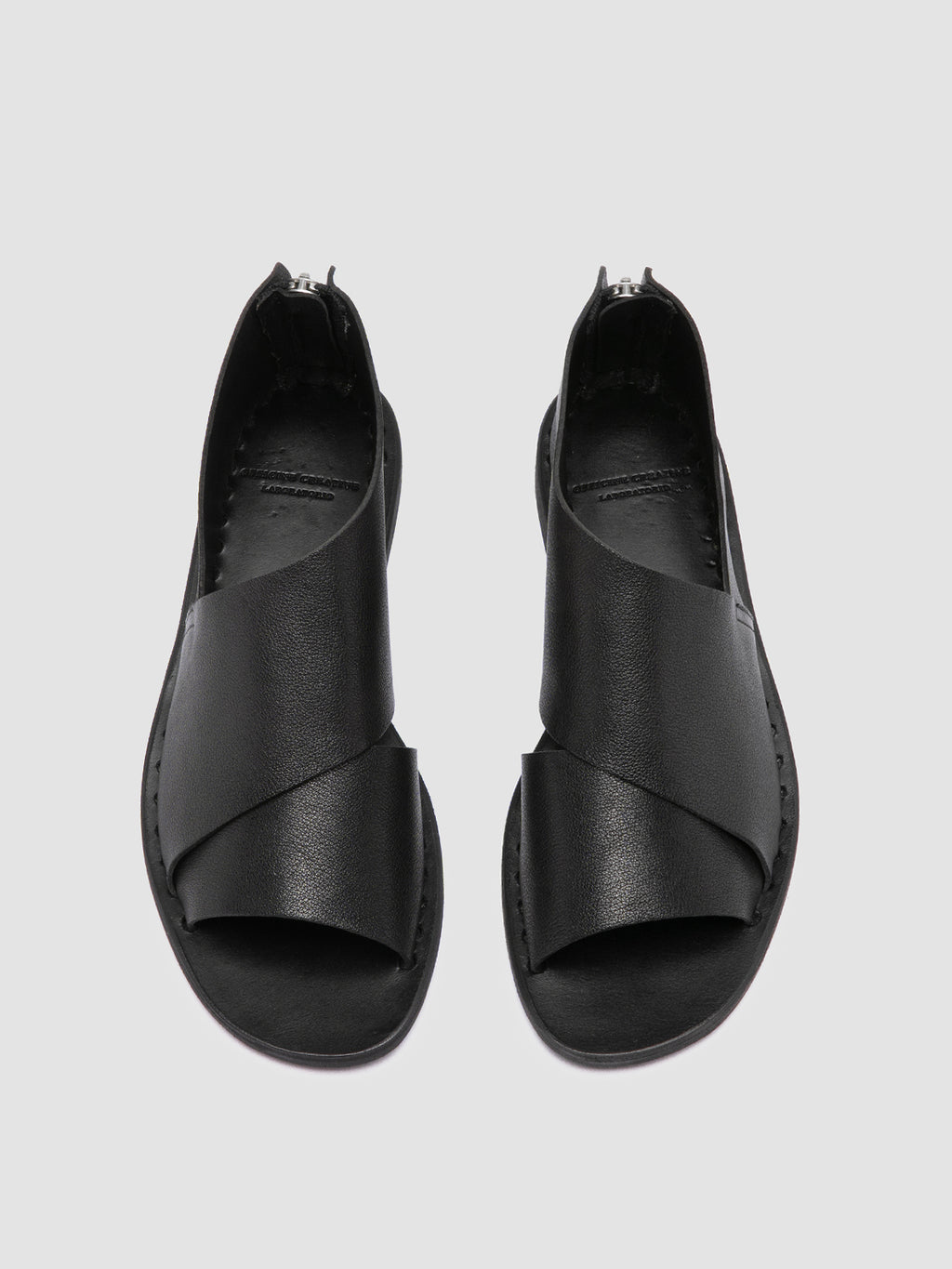 ITACA 046 - Schwarze Peeptoe-Schuhe aus Leder - image 2,side view