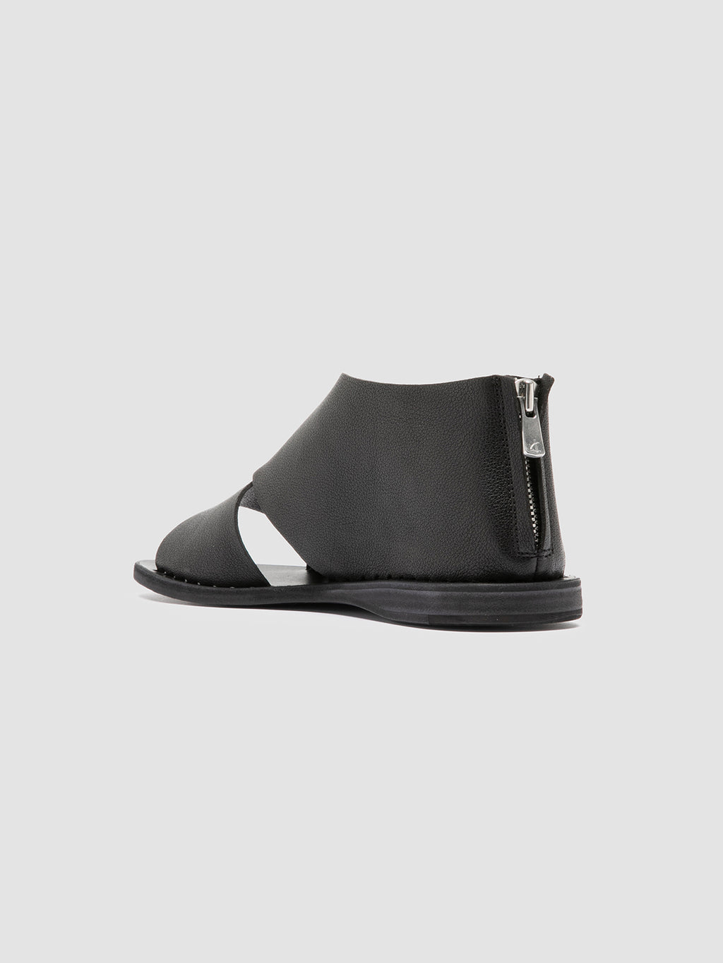 ITACA 046 - Schwarze Peeptoe-Schuhe aus Leder - image 4,side view