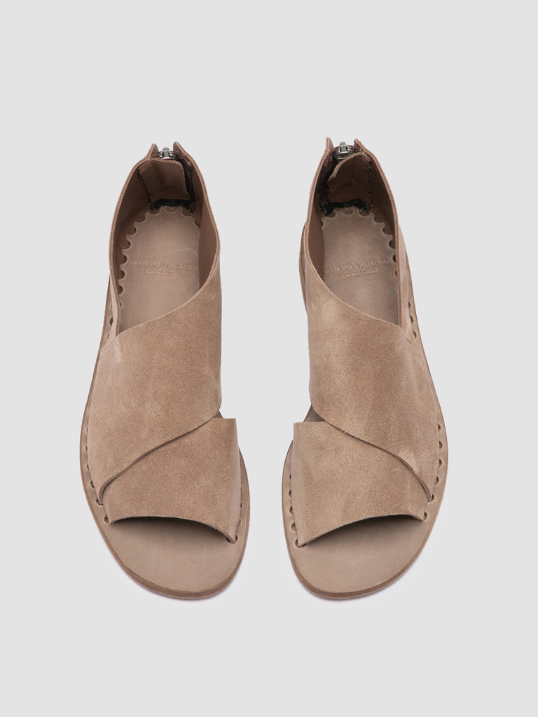 ITACA 046 - Taupe Suede Peep Toe Shoes