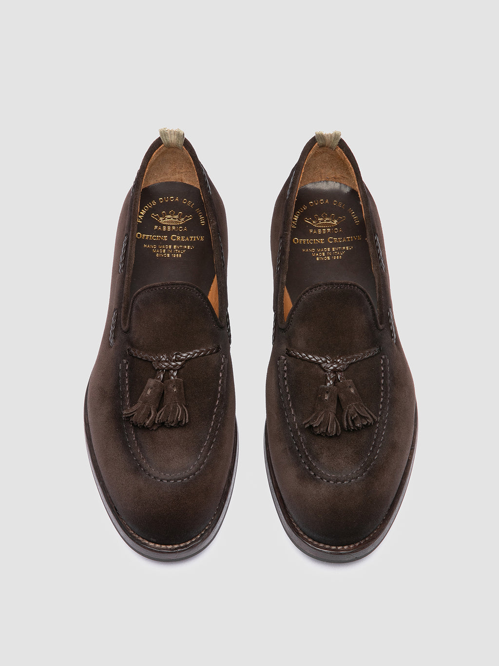 IVIES 002 - Braune Loafer aus Wildleder mit Quaste - image 2,side view