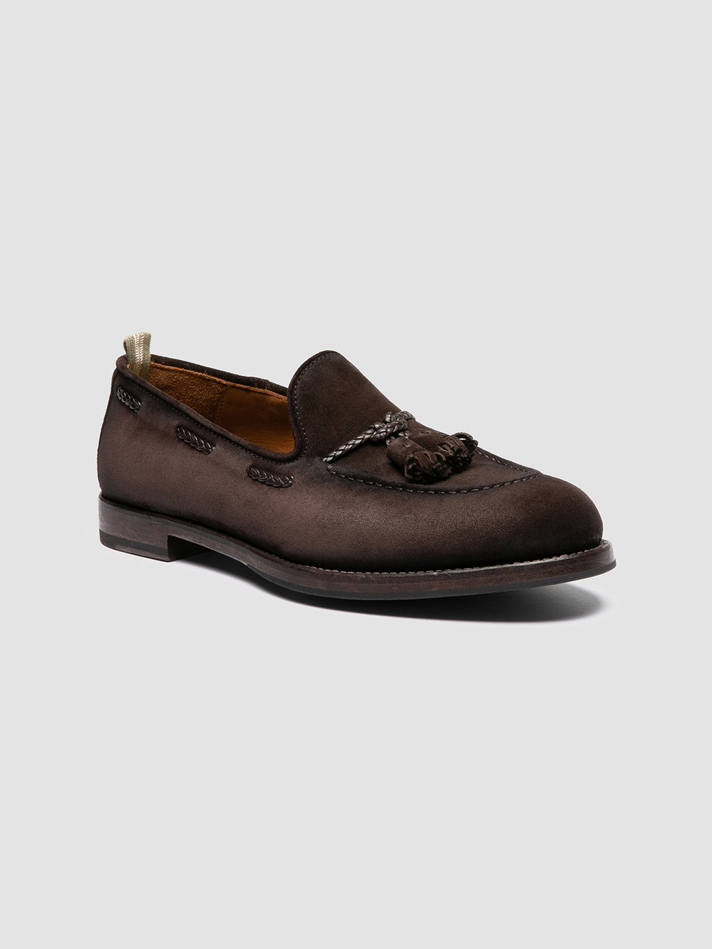 IVIES 002 - Braune Loafer aus Wildleder mit Quaste - image 3,side view