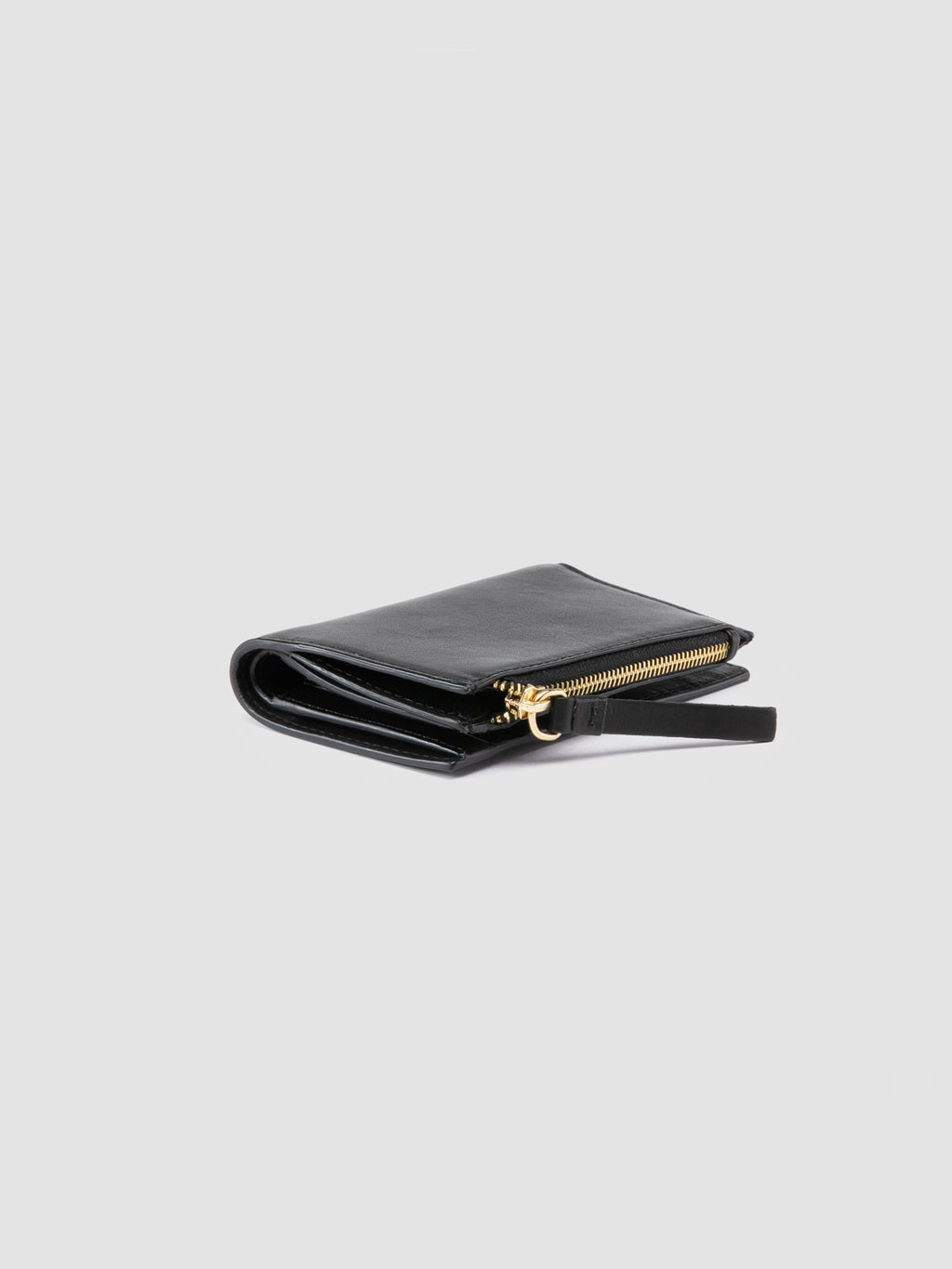 JULIET 004 - Schwarze Lederbrieftasche - image 3,side view