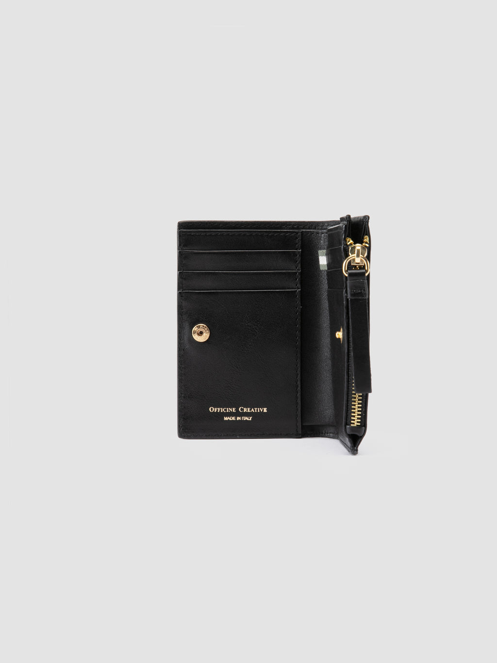 JULIET 004 - Schwarze Lederbrieftasche - image 4,side view