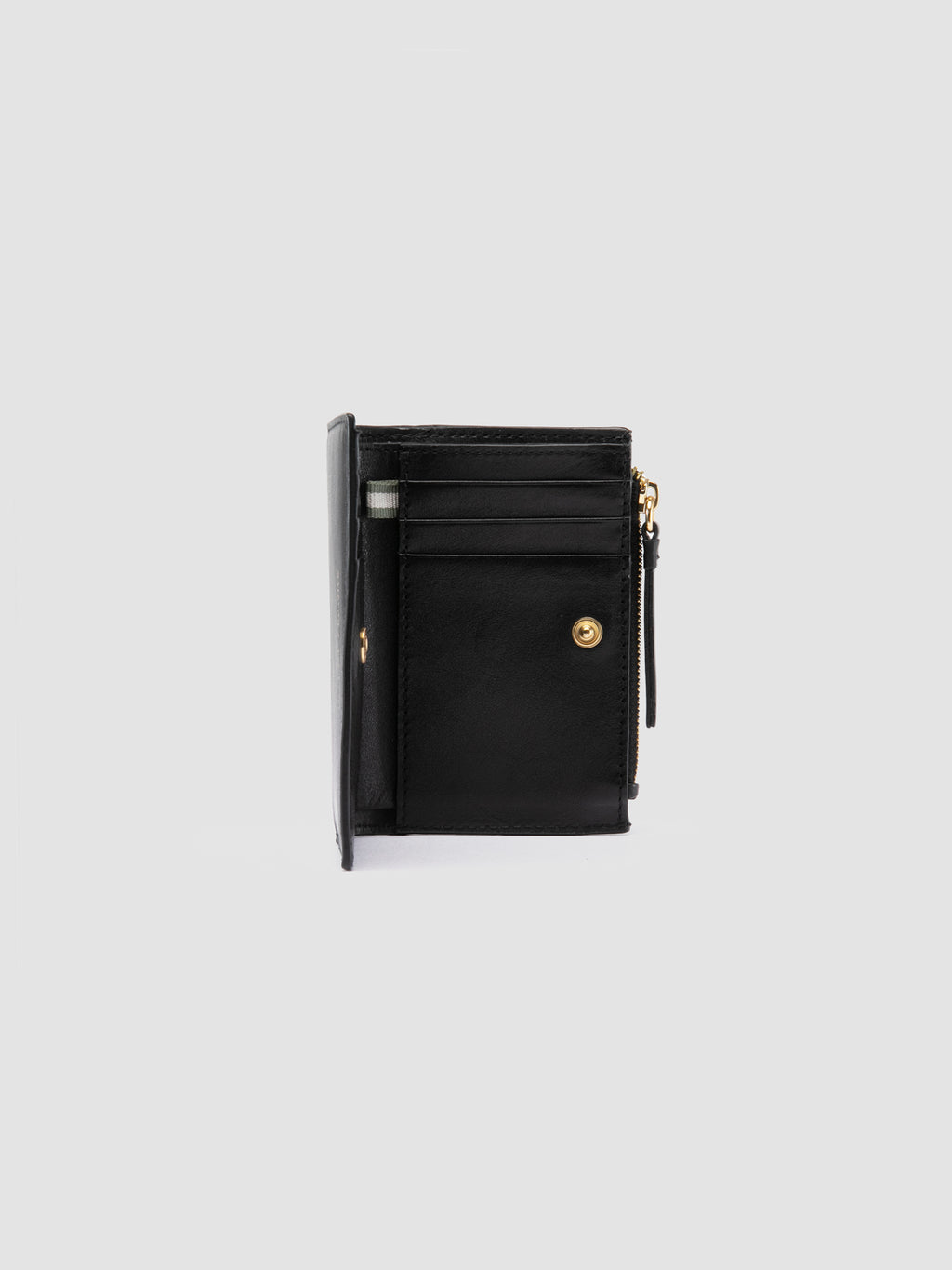 JULIET 004 - Schwarze Lederbrieftasche - image 5,side view