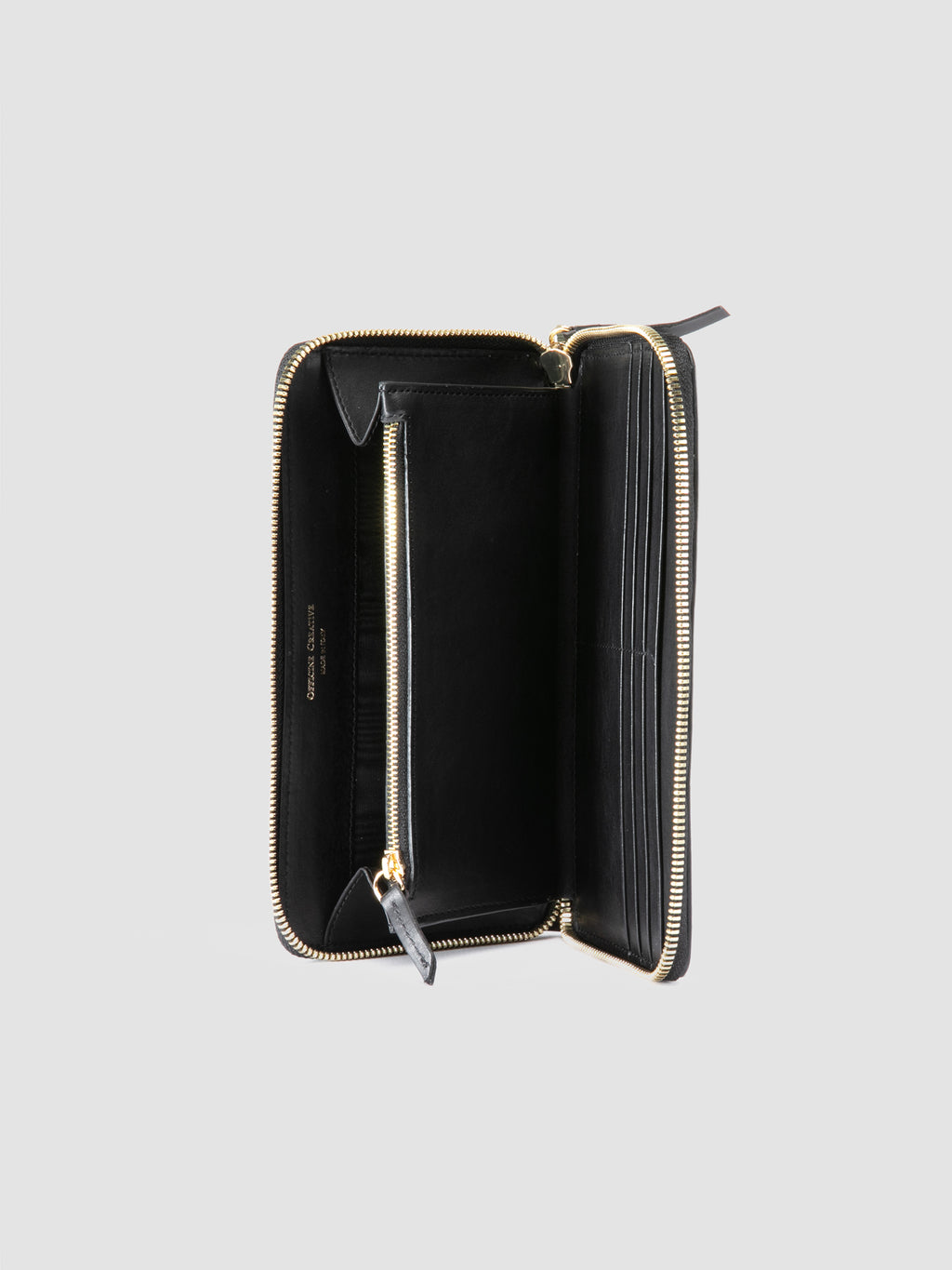 JULIET 01 - Schwarze Lederbrieftasche - image 4,side view