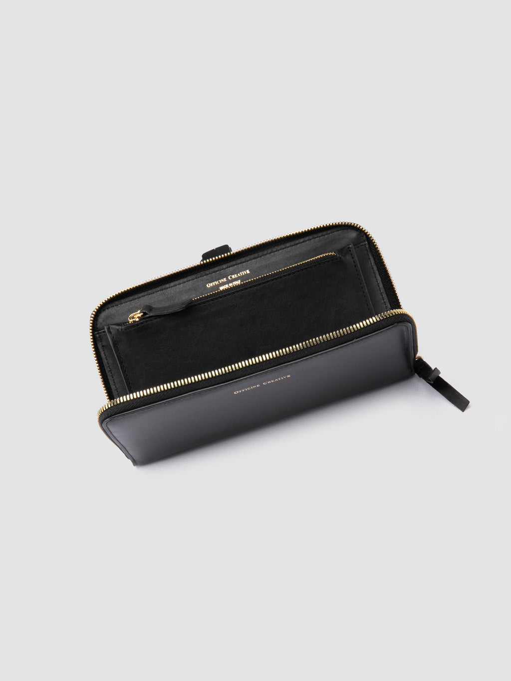 JULIET 01 - Schwarze Lederbrieftasche - image 5,side view