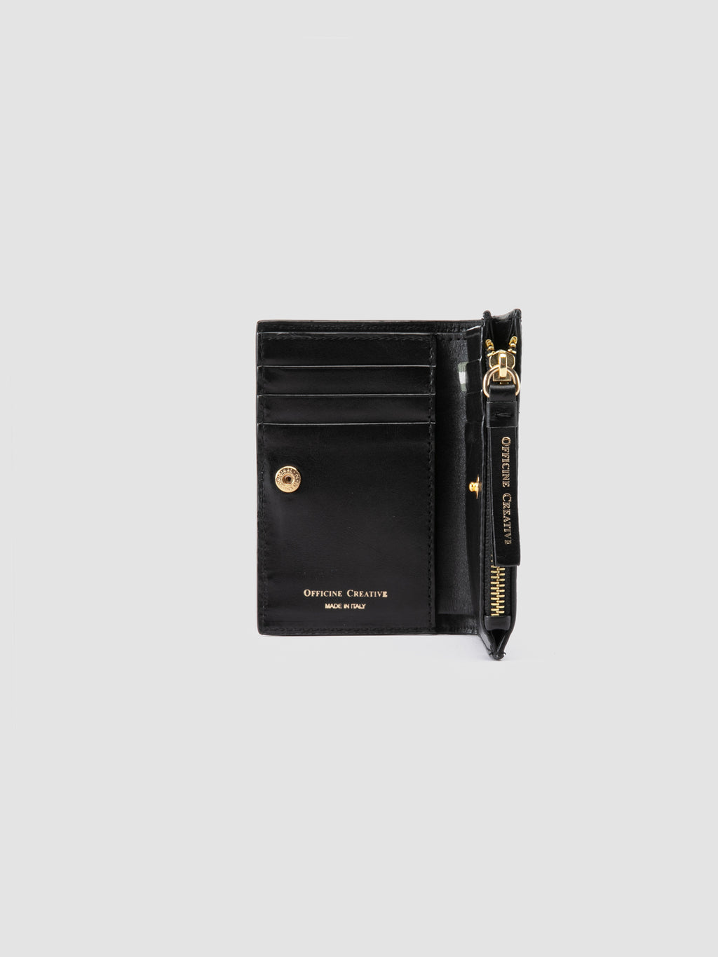 JULIET 204 - Schwarze Lederbrieftasche - image 4,side view