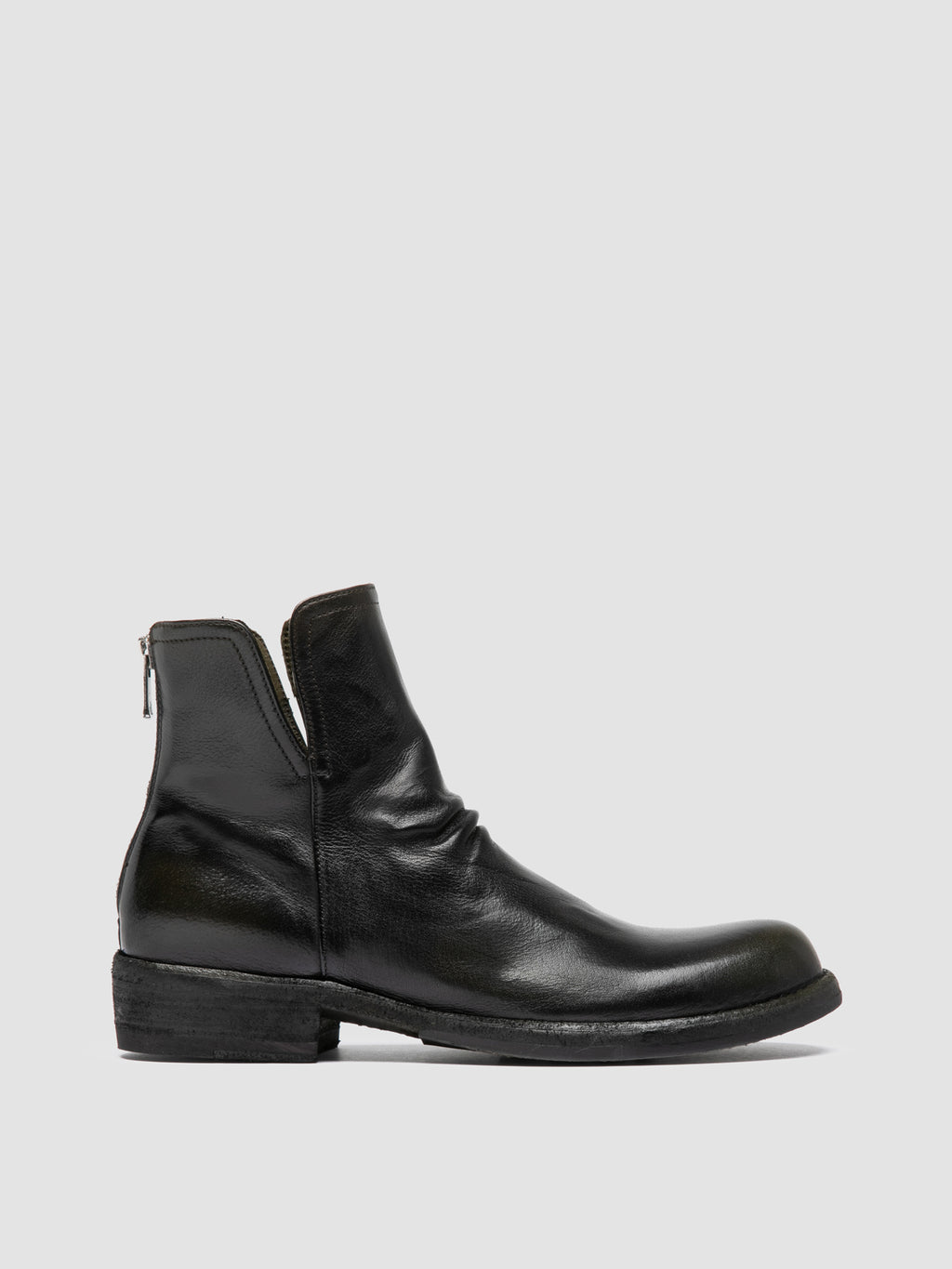 LEGRAND 169 - Green Leather Zipped Boots - image 1,side view