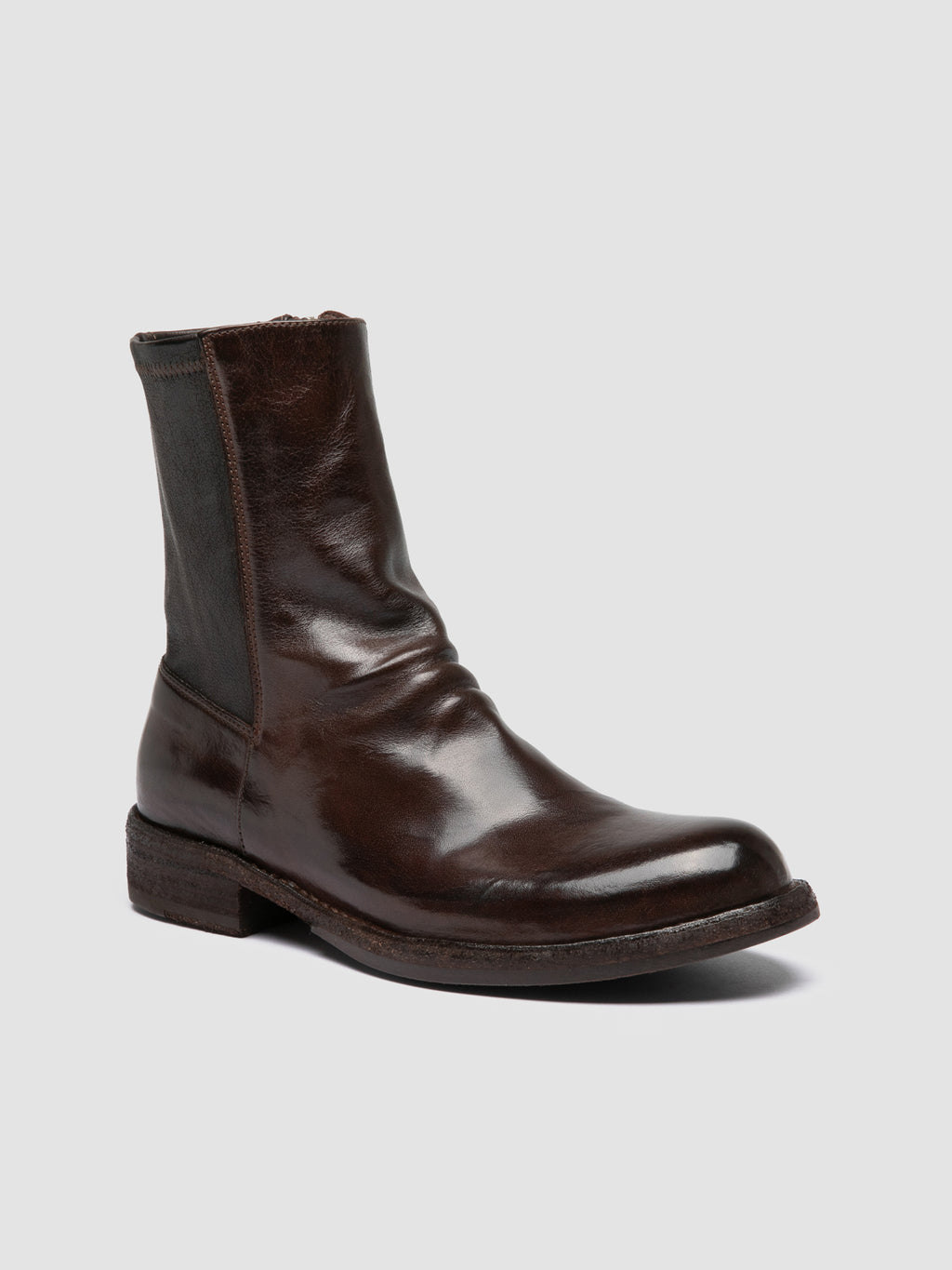 LEGRAND 171 - Braune Lederstiefel mit Reißverschluss - image 3,side view