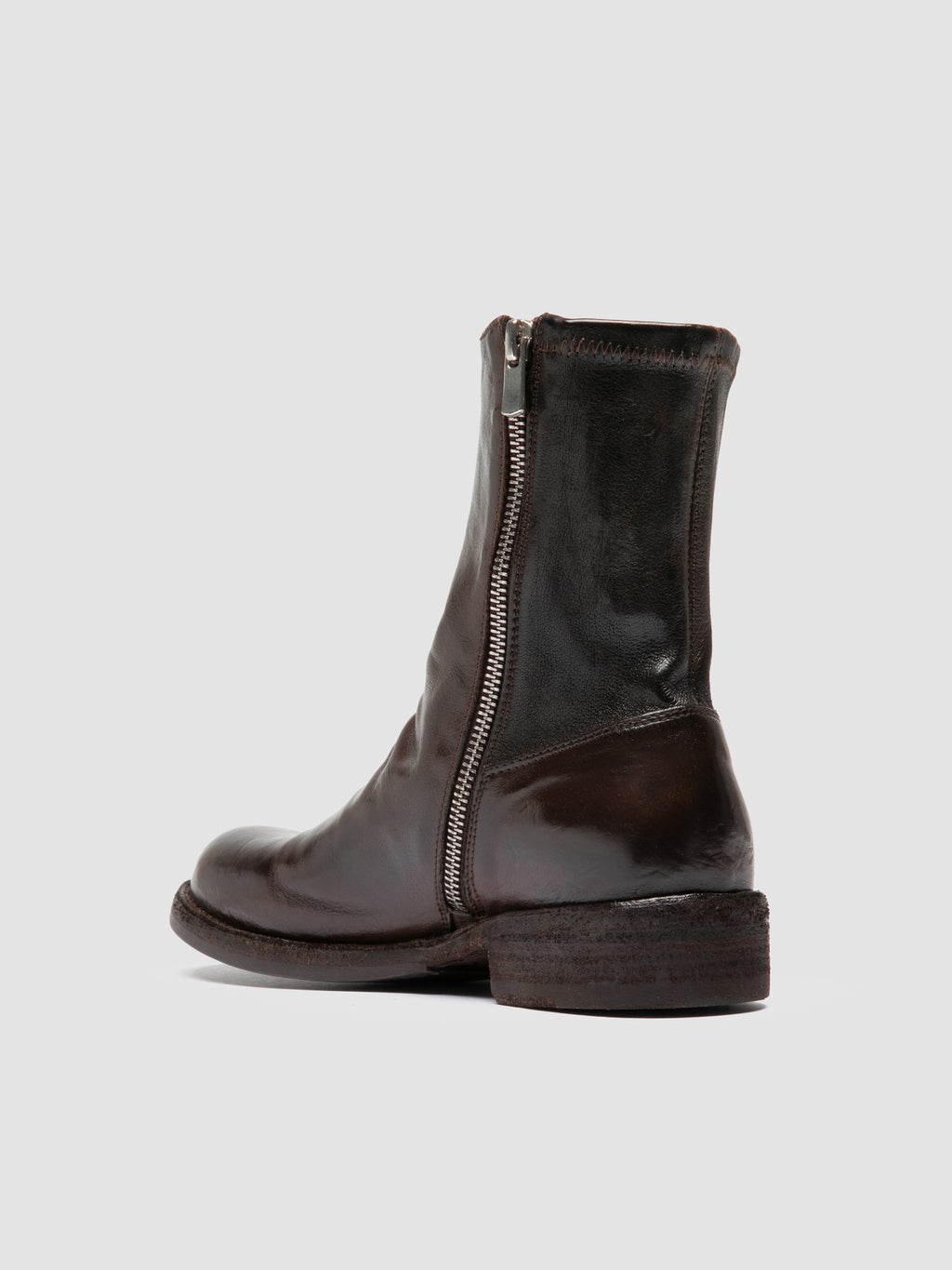 LEGRAND 171 - Braune Lederstiefel mit Reißverschluss - image 4,side view