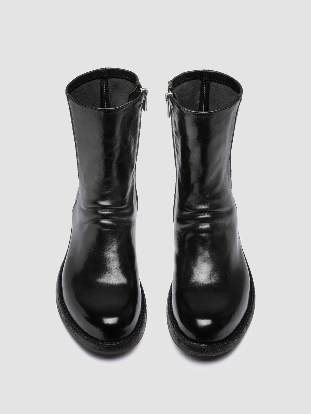 LEGRAND 171 - Schwarze Lederstiefel mit Reißverschluss - image 2,side view
