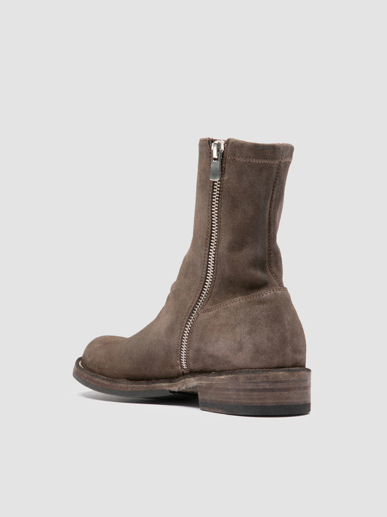 LEGRAND 171 - Brown Suede Zipped Boots Officine Creative - 4