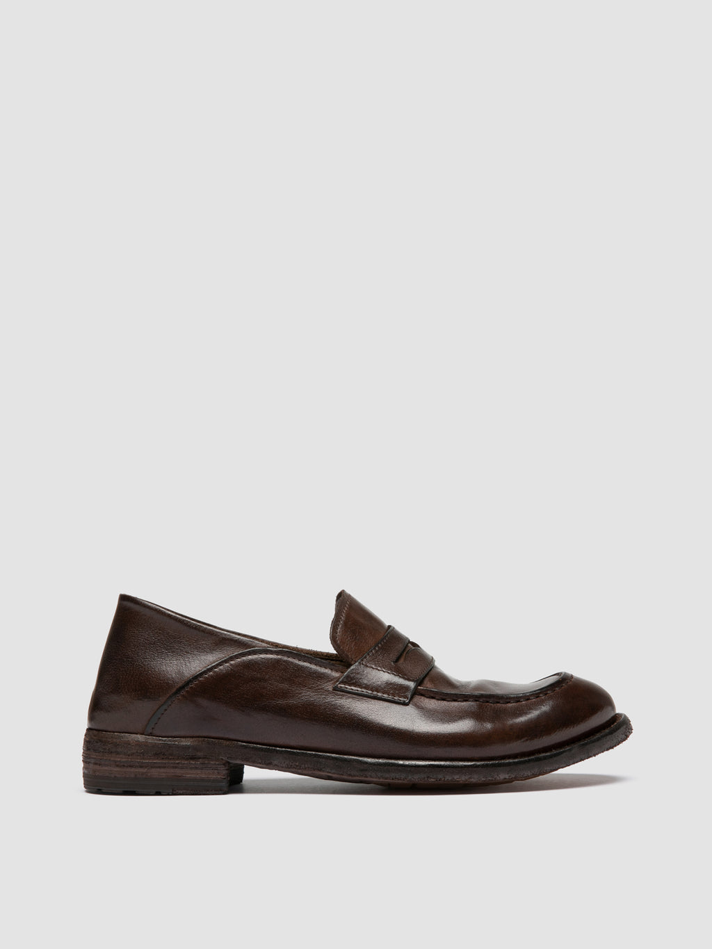 LEXIKON 140 - Dark Brown Leather Penny Loafers - image 1,side view