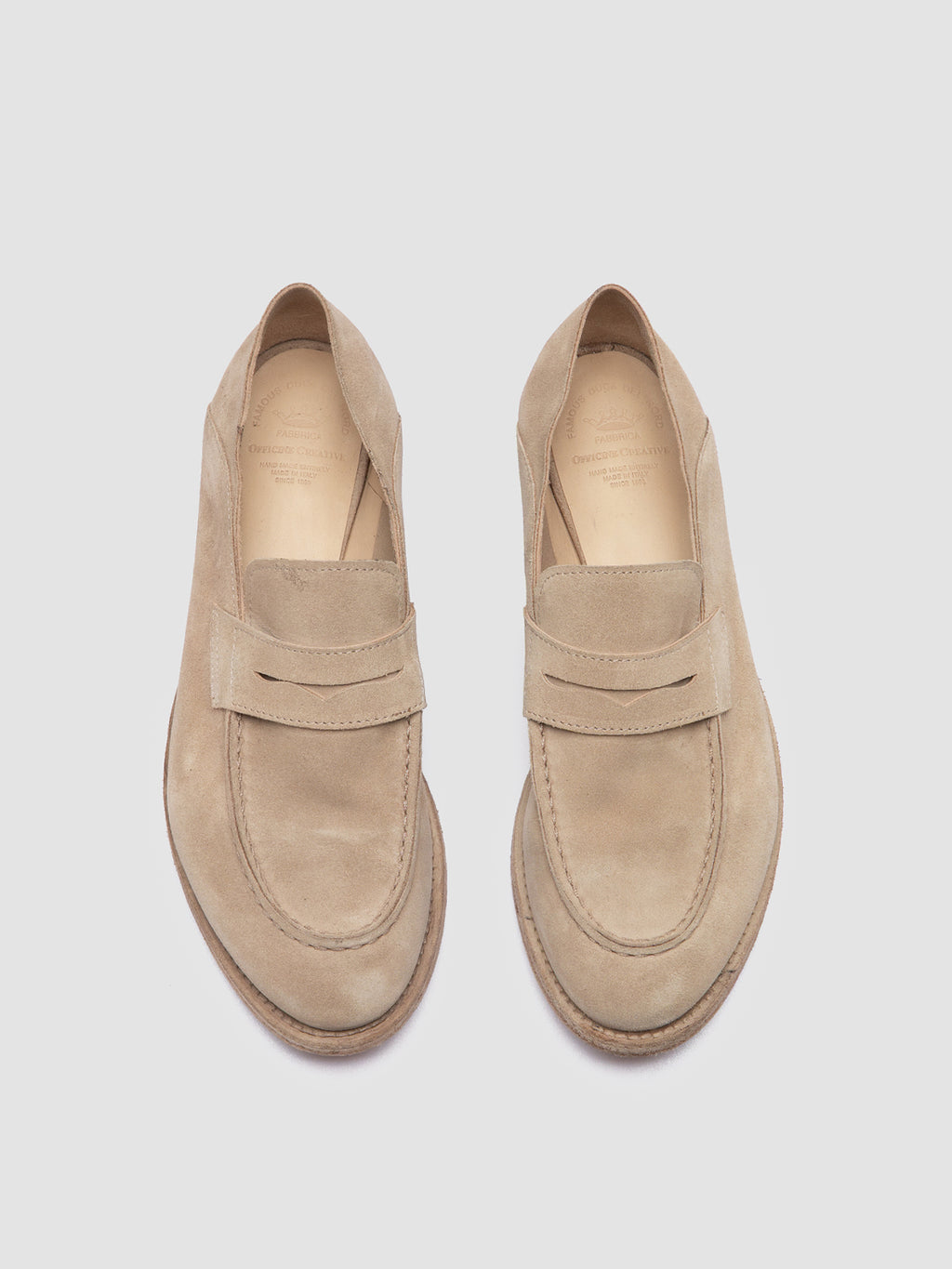LEXIKON 516 - Beige Suede Loafers - image 2,side view