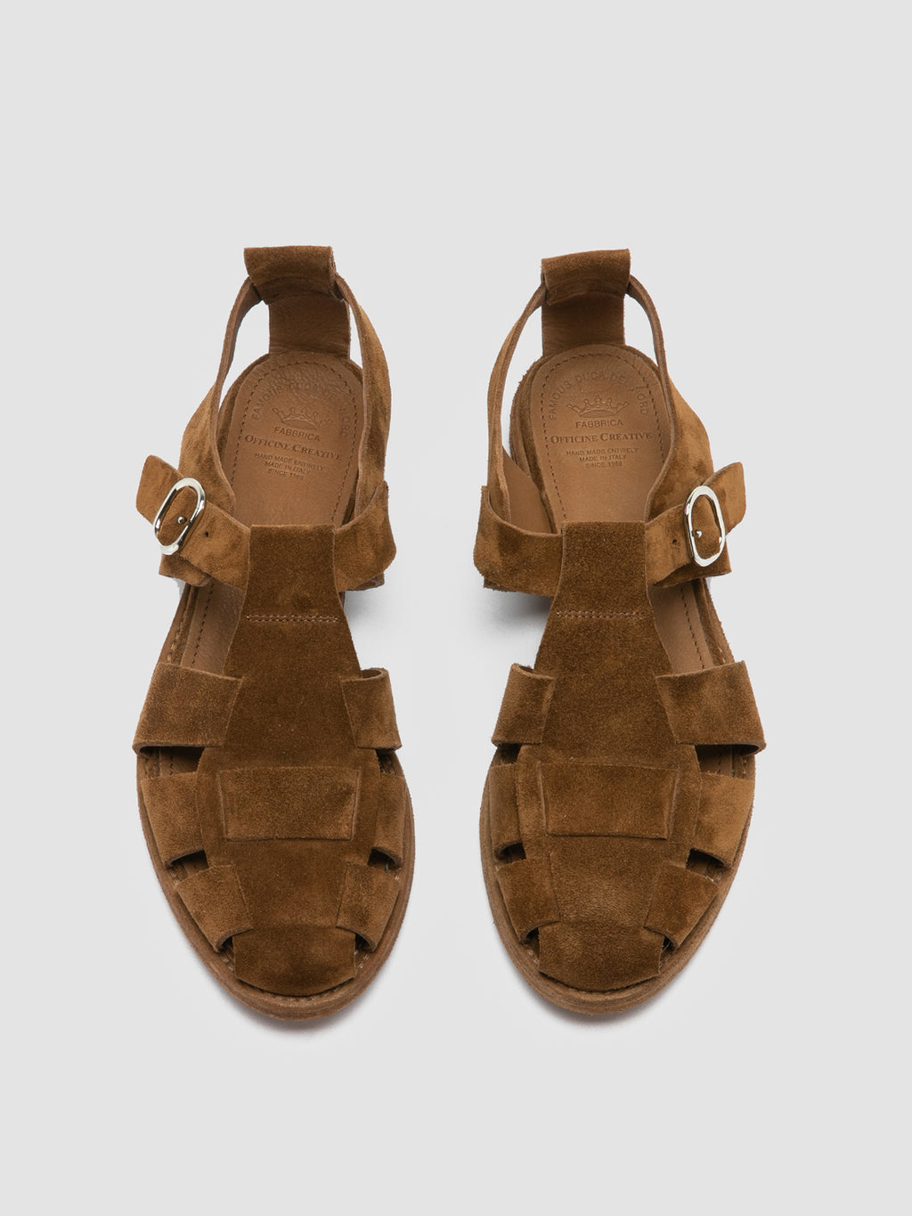 LEXIKON 536 - braune Sandalen aus Wildleder - image 2,side view