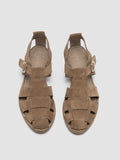 LEXIKON 536 - Taupefarbene Sandalen aus Wildleder - thumb image 2,side view